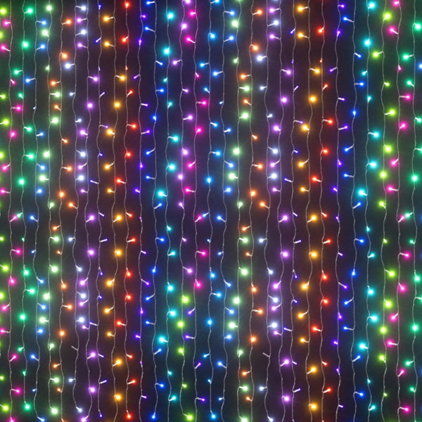 3X6m Christmas Lights Curtain 960 Led Rgb Remote Jingle Jollys Seasonal Decorations