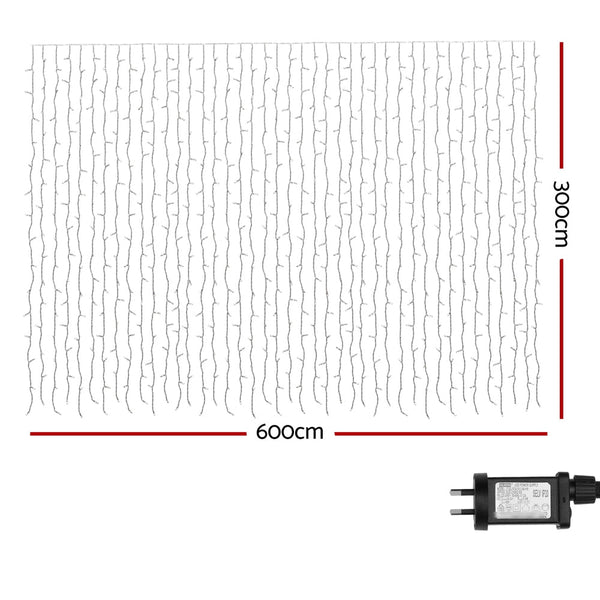 3X6m Christmas Lights Curtain 960 Led Rgb Remote Jingle Jollys Seasonal Decorations