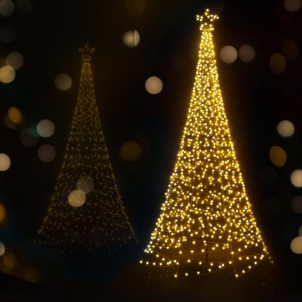 3.6M Christmas Tree 800 Led Solar Net Lights Jingle Jollys Seasonal Decorations