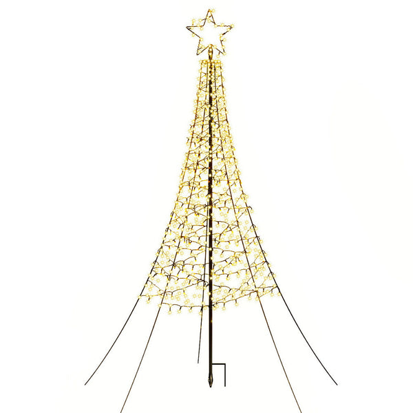Jingle Jollys Solar Christmas Tree 2.1M 320 Led Net Lights Xmas Trees Decoration Seasonal Decorations