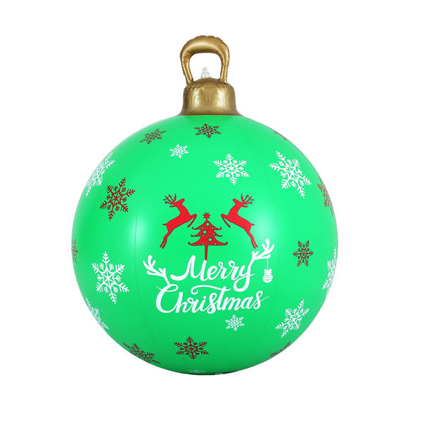 Jingle Jollys Christmas Inflatable Ball Bauble 60Cm Outdoor Decoration Green Seasonal Decorations