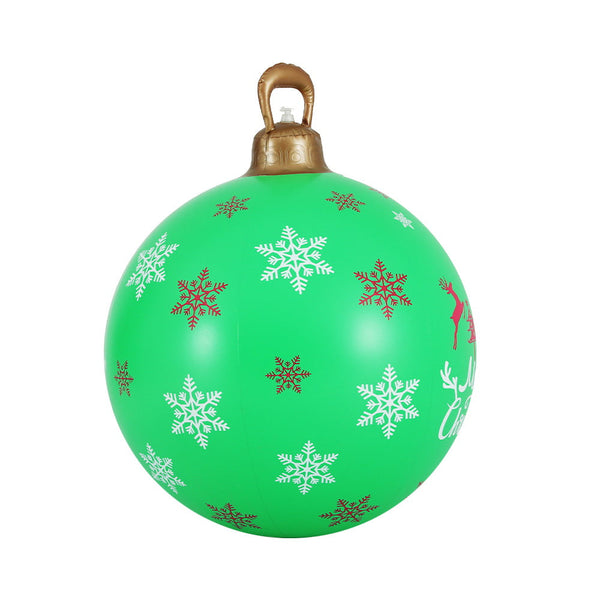Jingle Jollys Christmas Inflatable Ball Bauble 60Cm Outdoor Decoration Green Seasonal Decorations