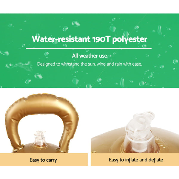 Jingle Jollys Christmas Inflatable Ball Bauble 60Cm Outdoor Decoration Green Seasonal Decorations