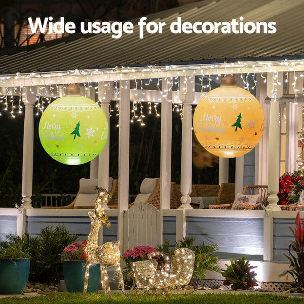 Jingle Jollys Christmas Inflatable Ball 60Cm Led Illuminated Xmas Decoration Seasonal Decorations