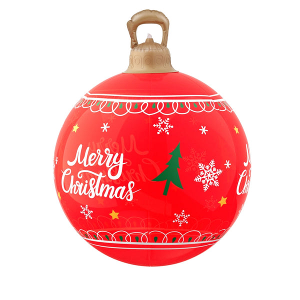 Jingle Jollys Christmas Inflatable Ball 60Cm Led Illuminated Xmas Decoration Red Seasonal Decorations