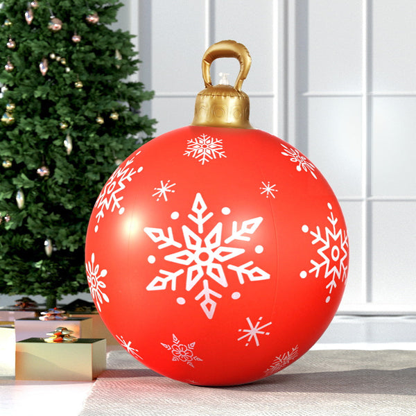 Jingle Jollys Christmas Inflatable Ball Bauble 60Cm Outdoor Decoration Red Seasonal Decorations