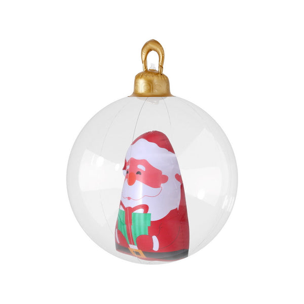 Jingle Jollys Christmas Inflatable Ball 60Cm Santa Decoration Giant Bauble Clear Seasonal Decorations