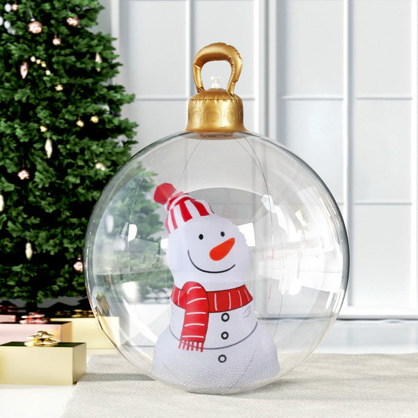 Jingle Jollys Christmas Inflatable Ball 60Cm Snowman Decoration Giant Bauble Seasonal Decorations