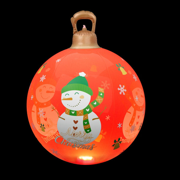 Jingle Jollys Christmas Inflatable Ball 60Cm Illuminated Led Snowman Xmas Decor Seasonal Decorations