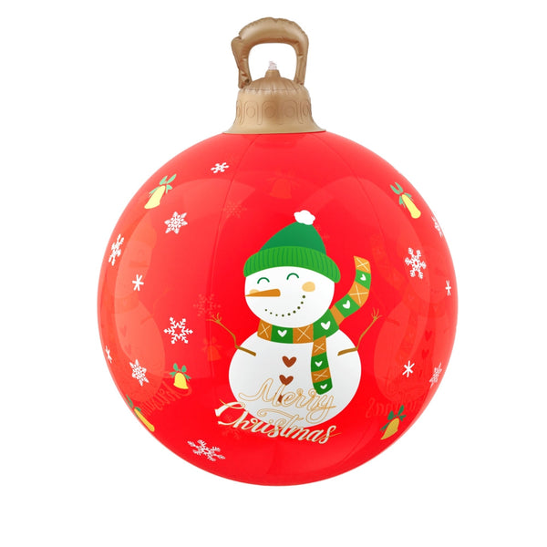 Jingle Jollys Christmas Inflatable Ball 60Cm Illuminated Led Snowman Xmas Decor Seasonal Decorations