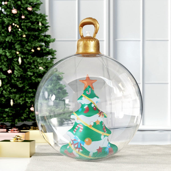 Jingle Jollys Christmas Inflatable Ball 60Cm Tree Decoration Giant Bauble Clear Seasonal Decorations