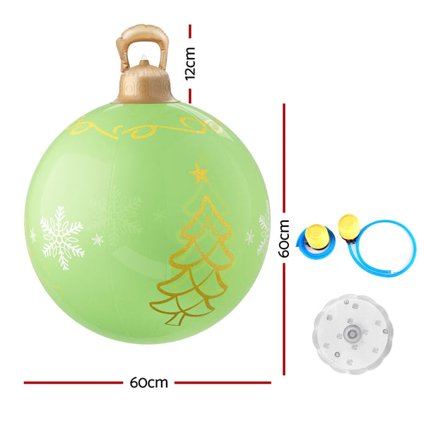 Jingle Jollys Christmas Inflatable Ball 60Cm Led Illuminated Xmas Decoration Seasonal Decorations