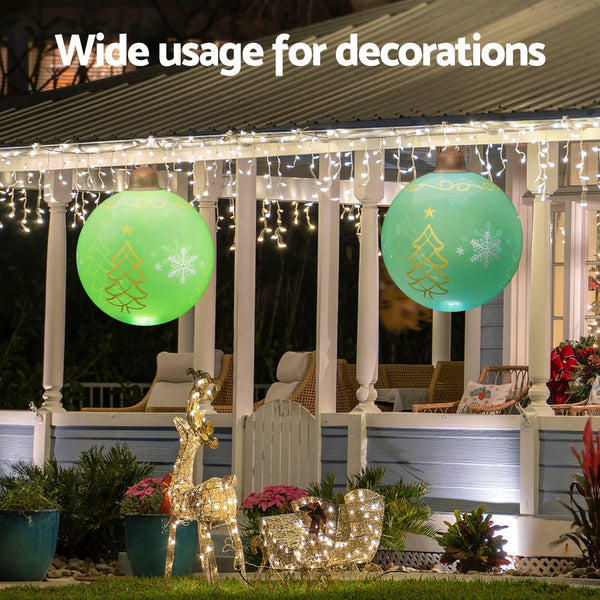 Jingle Jollys Christmas Inflatable Ball 60Cm Led Illuminated Xmas Decoration Seasonal Decorations