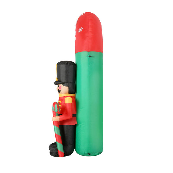 Jingle Jollys Christmas Inflatable Archwary Nutcracker 3M Illuminated Decorations Seasonal Decorations