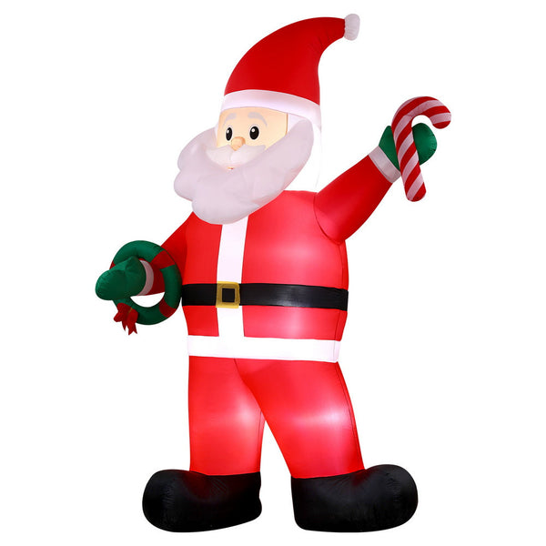 Jingle Jollys Christmas Inflatable Giant Santa 3.8M Height Led Illuminated Decorations Seasonal Decorations