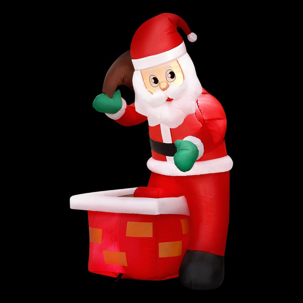 Jingle Jollys Christmas Inflatable Santa Illuminated Decorations Seasonal Decorations