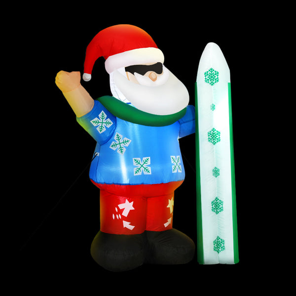 Jingle Jollys Christmas Inflatable Santa 1.6M Illuminated Decorations Seasonal Decorations