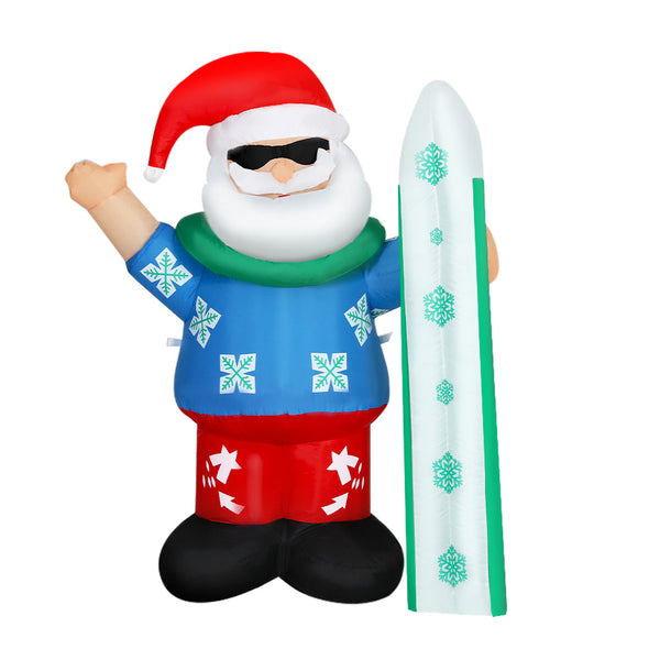 Jingle Jollys Christmas Inflatable Santa 1.6M Illuminated Decorations Seasonal Decorations