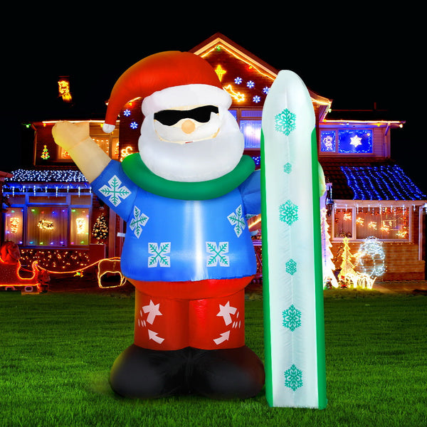 Jingle Jollys Christmas Inflatable Santa 1.6M Illuminated Decorations Seasonal Decorations