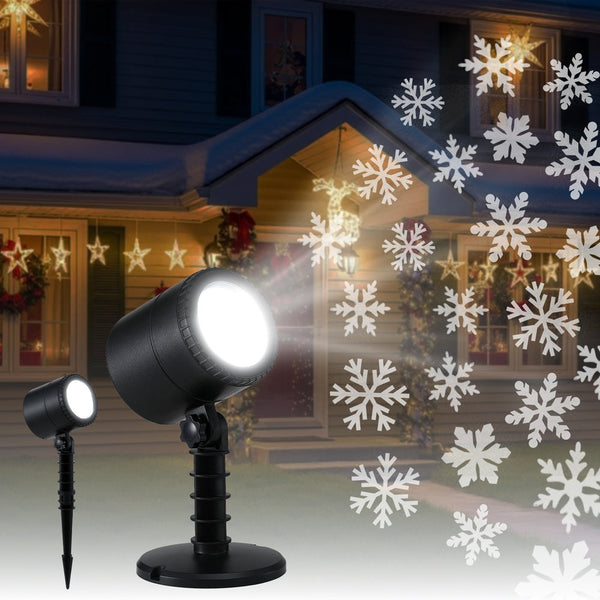 Jingle Jollys Christmas Lights Laser Snowflake Projector Indoor Outdoor Projector Mounts & Stands