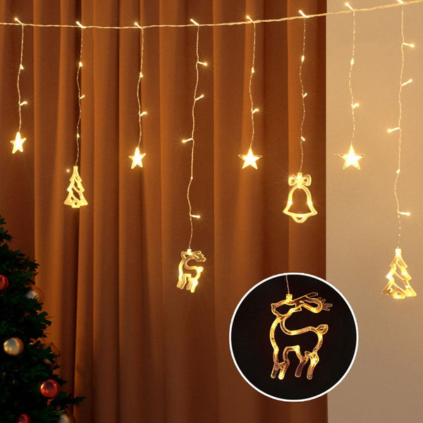 138 Led 3M Christmas Lights Icicle Warm White Jingle Jollys Seasonal Decorations