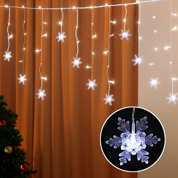 160 Led 6M Christmas Lights Icicle Solar Cold Jingle Jollys Seasonal Decorations