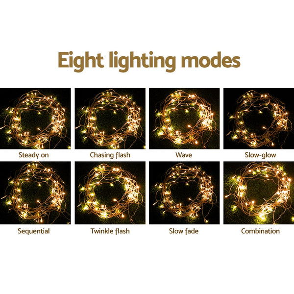 20M Christmas Lights Icicle 800 Led Warm White Decor Jingle Jollys Decorative Lighting