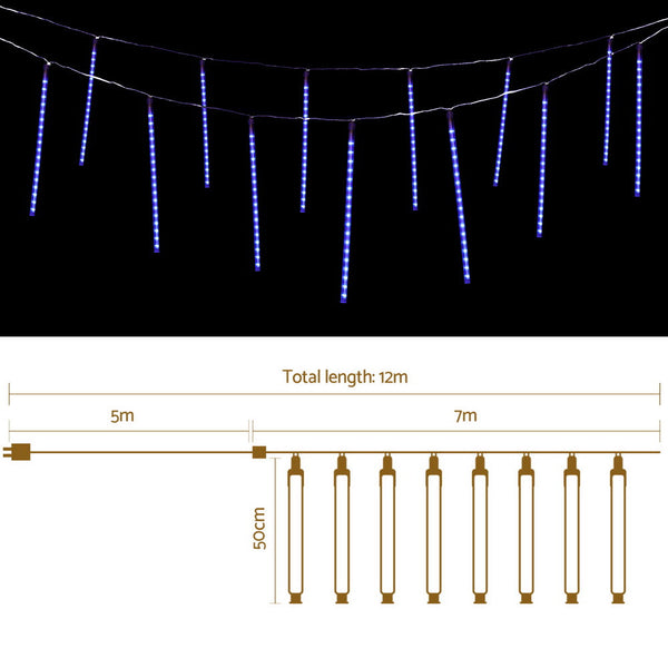 288 Led 7M Christmas Lights Icicle Falling Metor Jingle Jollys Decorative Lighting