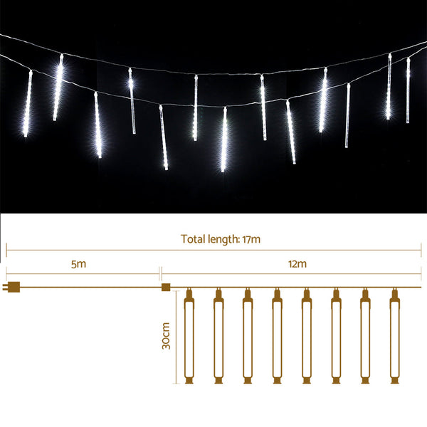 12M Christmas Lights Icicle Light 960 Led Falling Metor Jingle Jollys Decorative Lighting