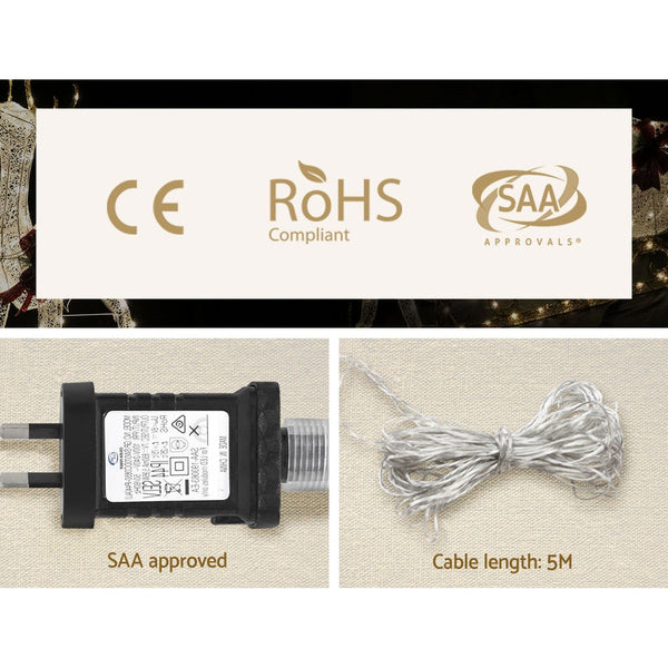 12M Christmas Lights Icicle Light 960 Led Falling Metor Jingle Jollys Decorative Lighting