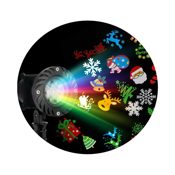 Jingle Jollys Pattern Led Laser Landscape Projector Light Lamp Christmas Party Seasonal Decorations