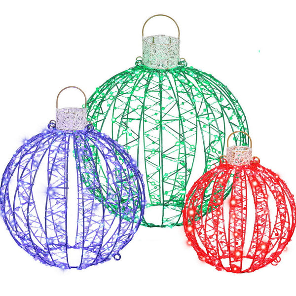 Jingle Jollys Christmas Lights 320 Led Fairy 3Pcs Ball Decorations Set Decorative Lighting
