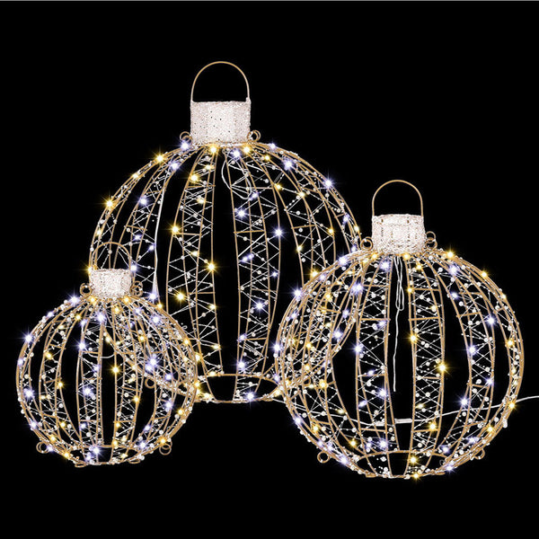 3 Pcs Christmas Lights 360 Led Fairy Ball Decorations Jingle Jollys Decorative Lighting