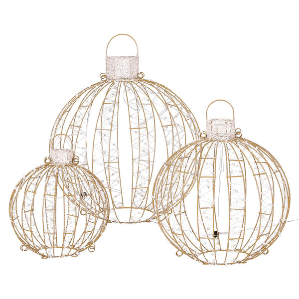 3 Pcs Christmas Lights 360 Led Fairy Ball Decorations Jingle Jollys Decorative Lighting