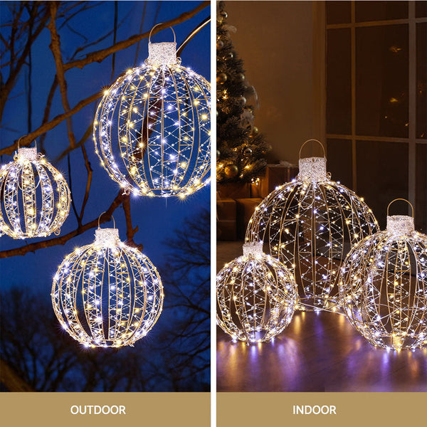 3 Pcs Christmas Lights 360 Led Fairy Ball Decorations Jingle Jollys Decorative Lighting