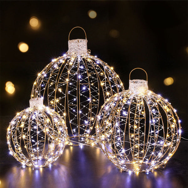 3 Pcs Christmas Lights 360 Led Fairy Ball Decorations Jingle Jollys Decorative Lighting