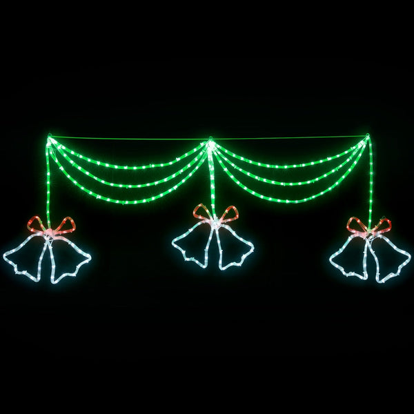 1.8M Christmas Lights 288 Led Bell Motif Decorations Jingle Jollys Decorative Lighting