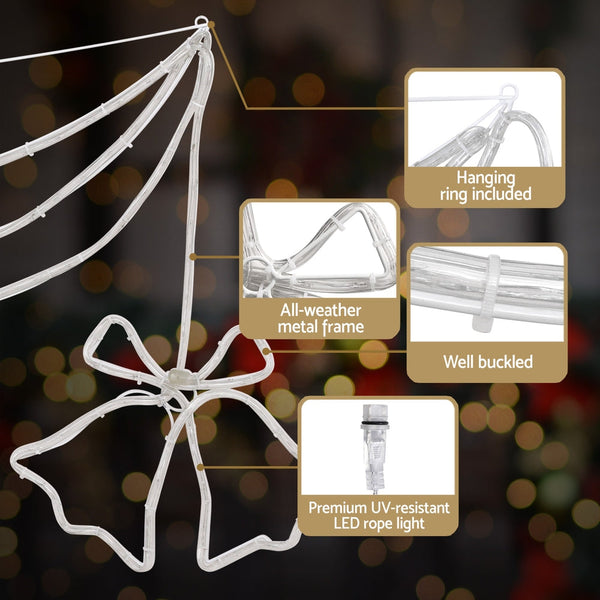 1.8M Christmas Lights 288 Led Bell Motif Decorations Jingle Jollys Decorative Lighting
