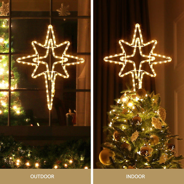 Jingle Jollys Christmas Lights 57Cm Bethlehem Star 90 Led Xmas Decorations Motif Decorative Lighting