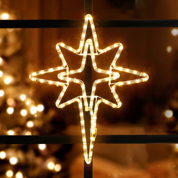 Jingle Jollys Christmas Lights 57Cm Bethlehem Star 90 Led Xmas Decorations Motif Decorative Lighting