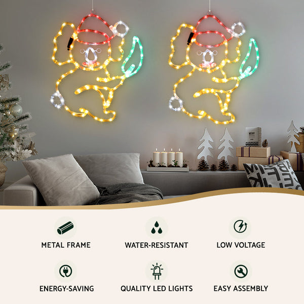 0.48M Christmas Lights Motif 216 Led Rope Outdoor Decoration Jingle Jollys Decorative Lighting