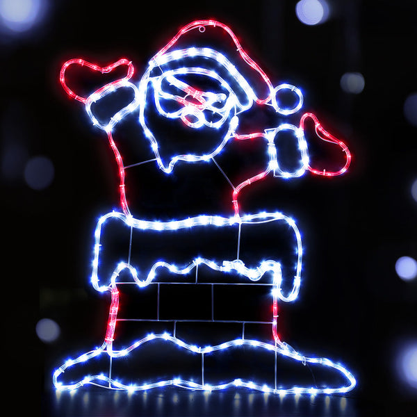 1M Christmas Lights 248 Led Santa Motif Decorations Jingle Jollys Decorative Lighting