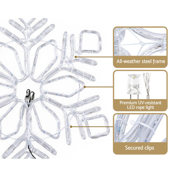 0.82M Christmas Lights 304 Led Snow Motif Decorations Jingle Jollys Decorative Lighting