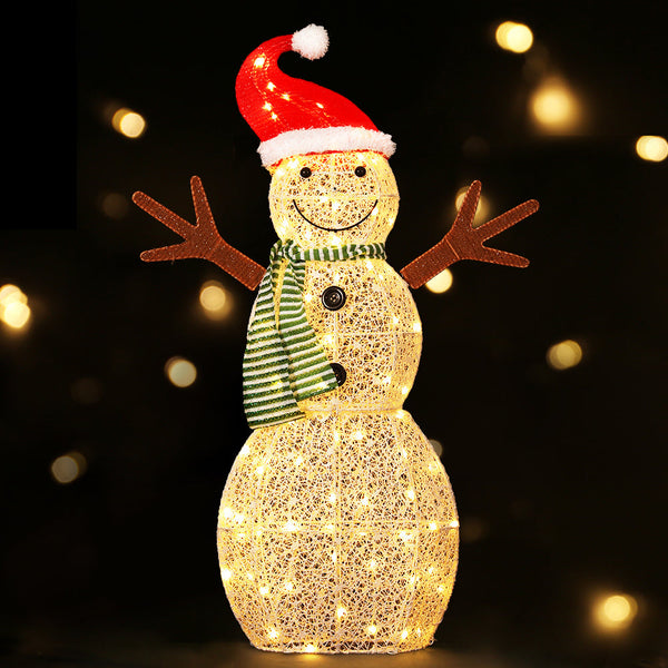 0.97M Christmas Lights Snowman 80 Led Decorations Jingle Jollys Decorative Lighting