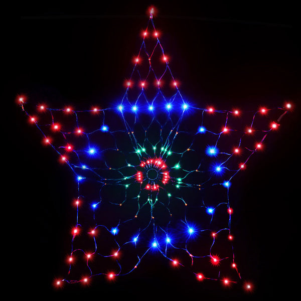 1.3M Christmas Lights 130 Led Snow Motif Decorations Jingle Jollys Decorative Lighting