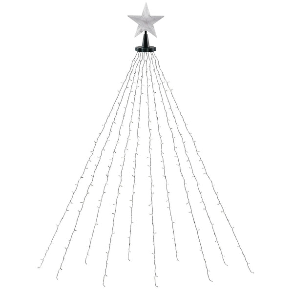 Jingle Jollys 2.5M Christmas Lights Waterfall String 300 Led Star Topper Seasonal Decorations
