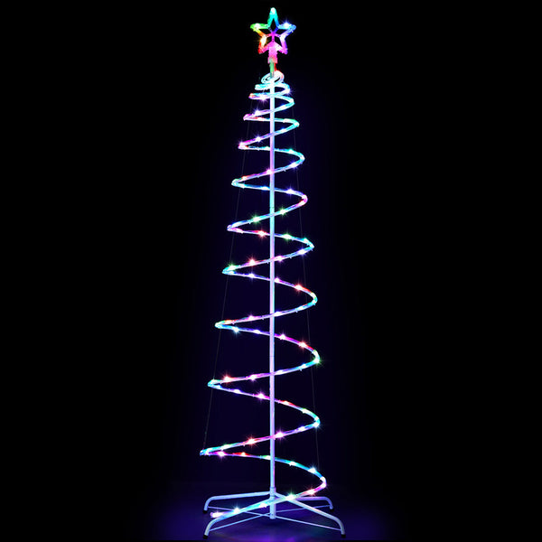 Jingle Jollys Christmas Tree 1.8M 100 Rgb Led Rope Lights Xmas Trees Decoration Decorative Lighting
