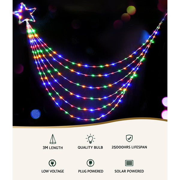 200 Led 3M Christmas Lights Solar String Fairy Jingle Jollys Seasonal Decorations