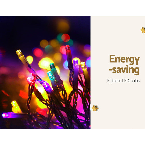 200 Led 3M Christmas Lights Solar String Fairy Jingle Jollys Seasonal Decorations