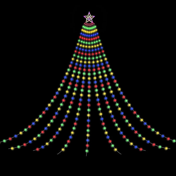 Jingle Jollys 3.8M Christmas Lights Waterfall String 340 Led Seasonal Decorations